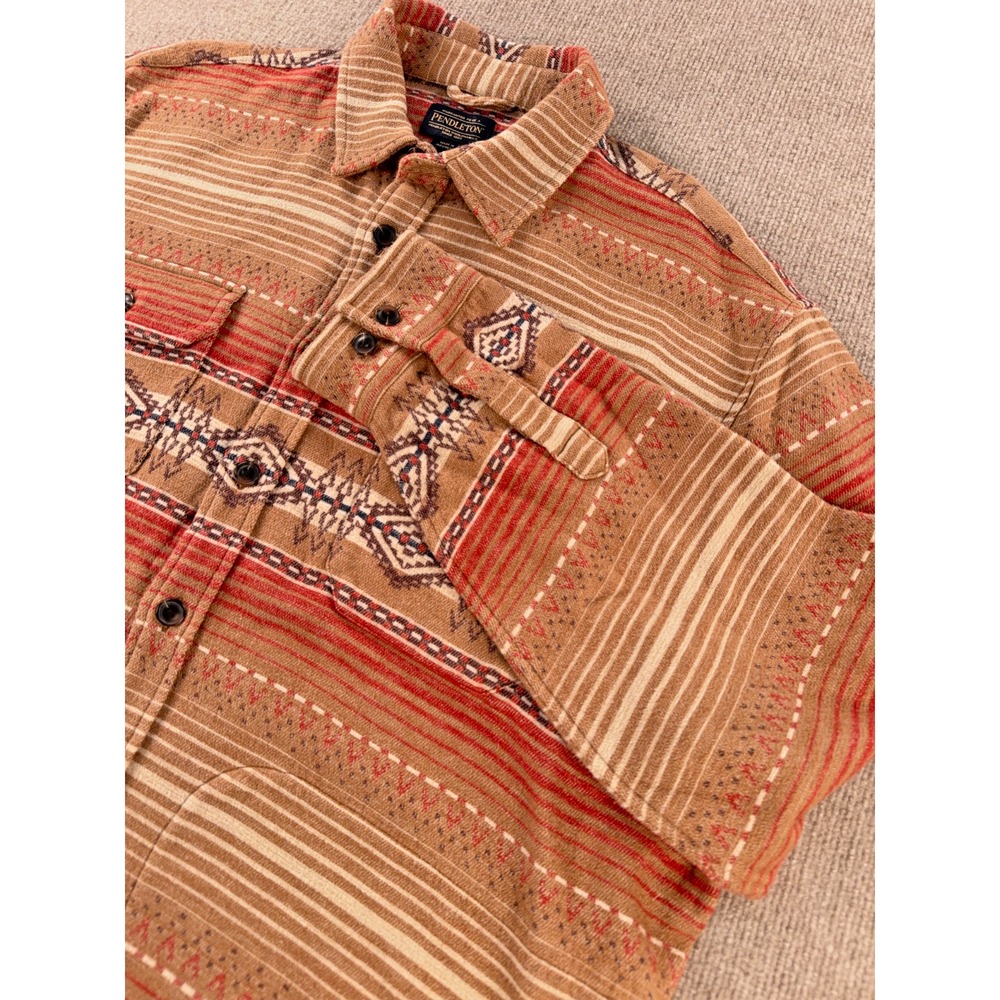 NWT Mens LG Pendleton Doublesoft Driftwood Chamois Shirt Beacon Rock Tan Cotton